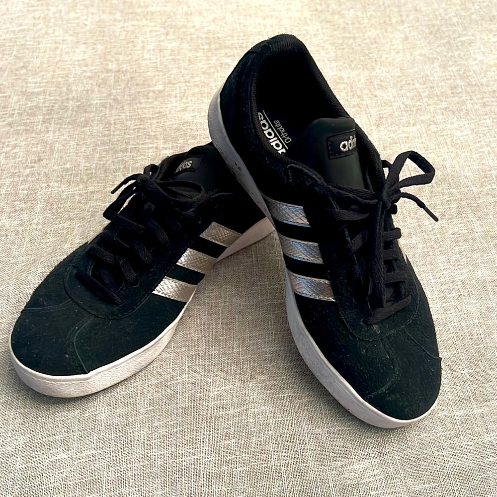 Black and Metallic Adidas
